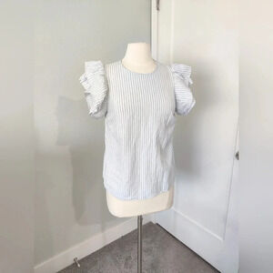 A New Day Blue/White Striped Top